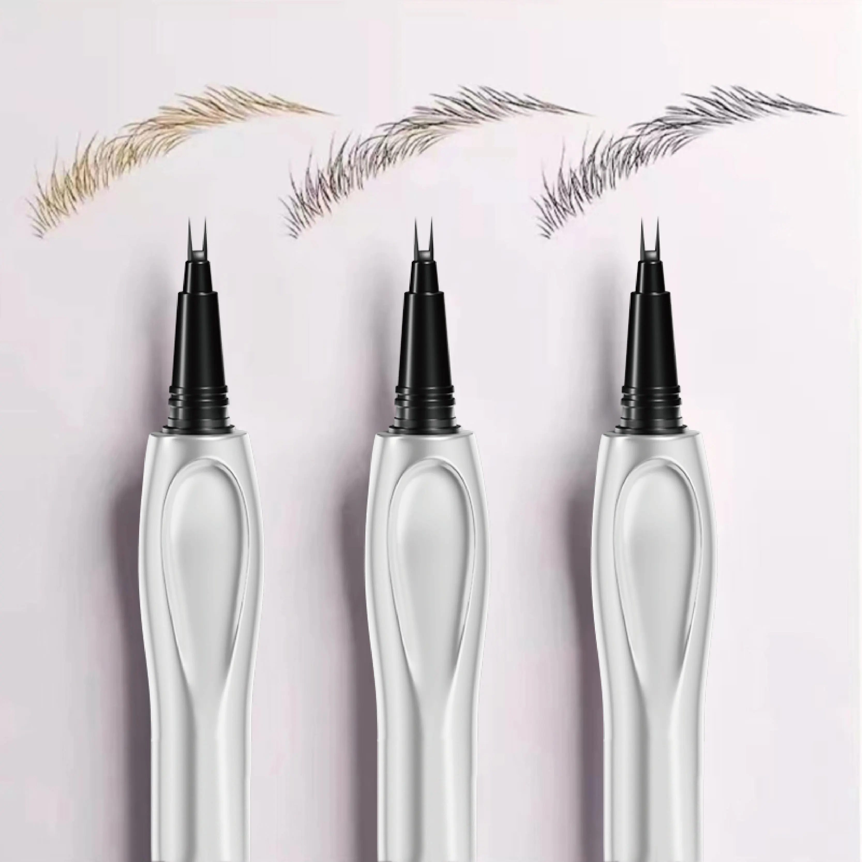 Stock Lot 3D Eyebrow Pen Waterproof Fork Tip Eyebrow Tattoo Pencil Long Lasting Professional Fine Sketch Liquid Eyebrow Pen