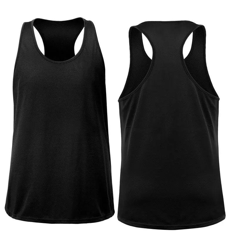 Oversized Running Fast Drying Exercise Gym Vests For Men Singlet Tank Top Polyester Spandex Vest Workout/
