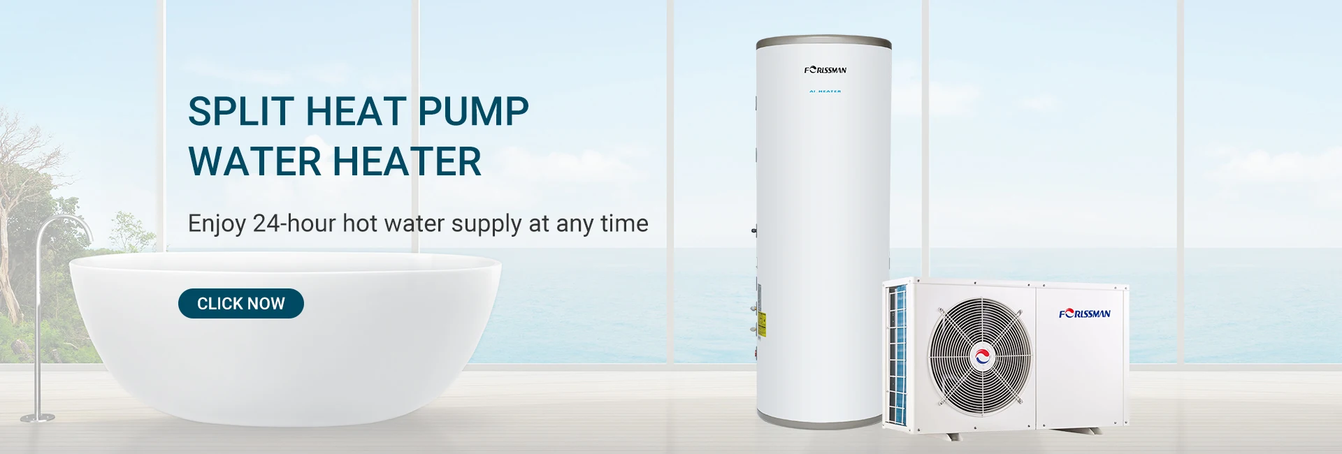 ENERGY SAVING R410A SPLIT AIR SOURCE  HEAT PUMP WATER HEATER WITH REFRIGERANT  R290/134A/R410A SPLIT HEAT PUMP