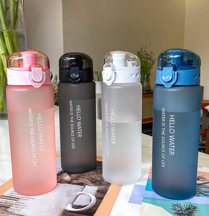 Motivational Water Bottle With Straw BPA Free & Leakproof Frosted Portable Reusable Fitness Sport 780ML Water Bottle