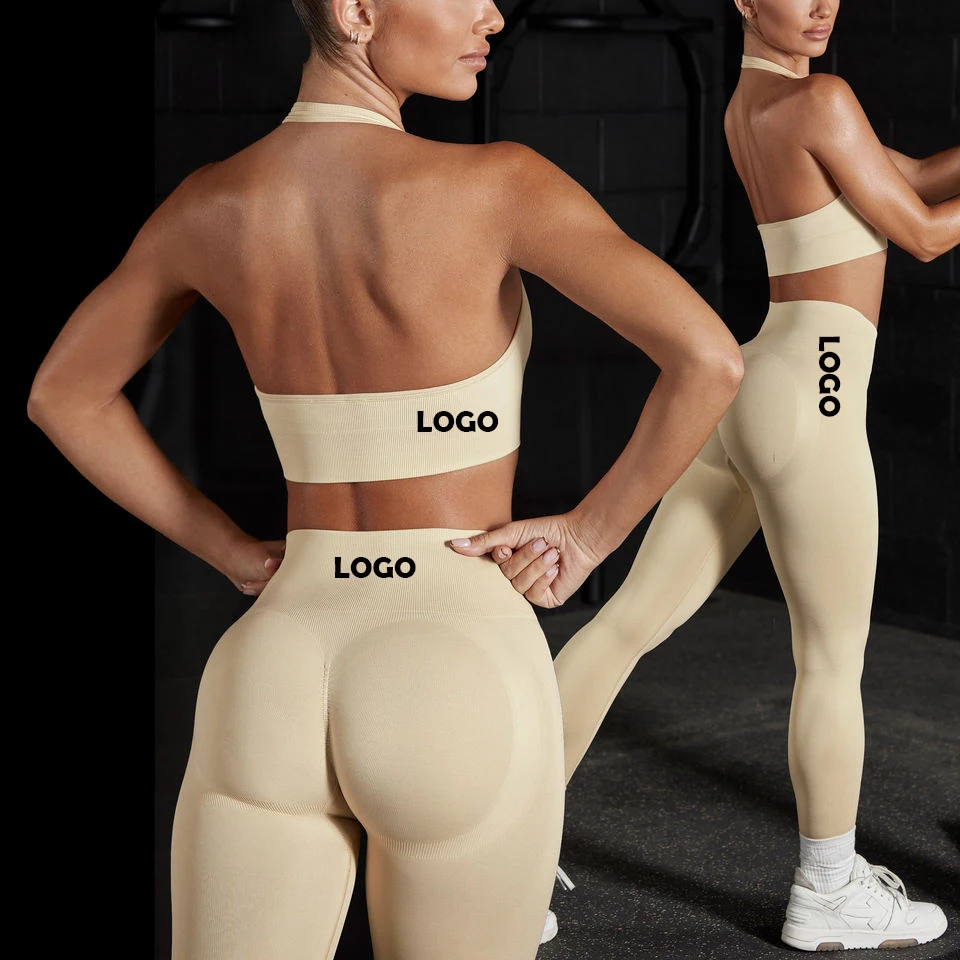 High Quality Fitness Activewear High Waist Sportswear Gym Seamless Workout Clothing 2 Piece Yoga Wear Set For Women