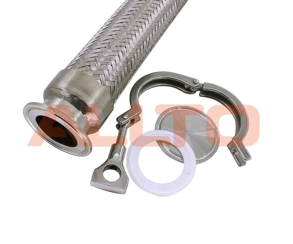 High Quality Clamp Stainless Braided Hose Metal Flexible Hose Sanitary Clamp Metal Flexible Hose Bellows Sealed Compensators