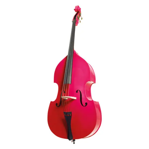 Laminated Spruce Front Double Bass 4/4 Size Brass Machine Heads With Adjustable Bridge Padded Rayon Cover