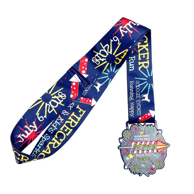 3D Metal With Enamel Colors, Powerlifting Weightlifting Medals Wrestling Sports Medals With Lanyards/