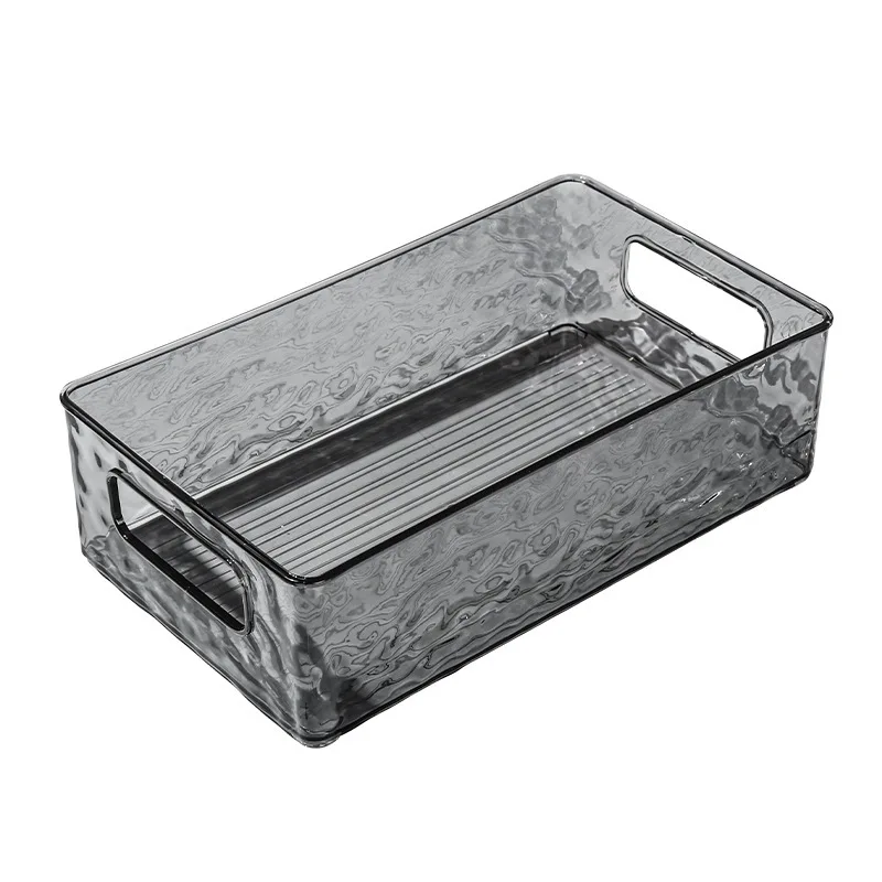 High Beauty Light Luxury Glacier Pattern Stackable Storage Box Desktop Transparent Acrylic Cosmetics Organizing Storage Basket