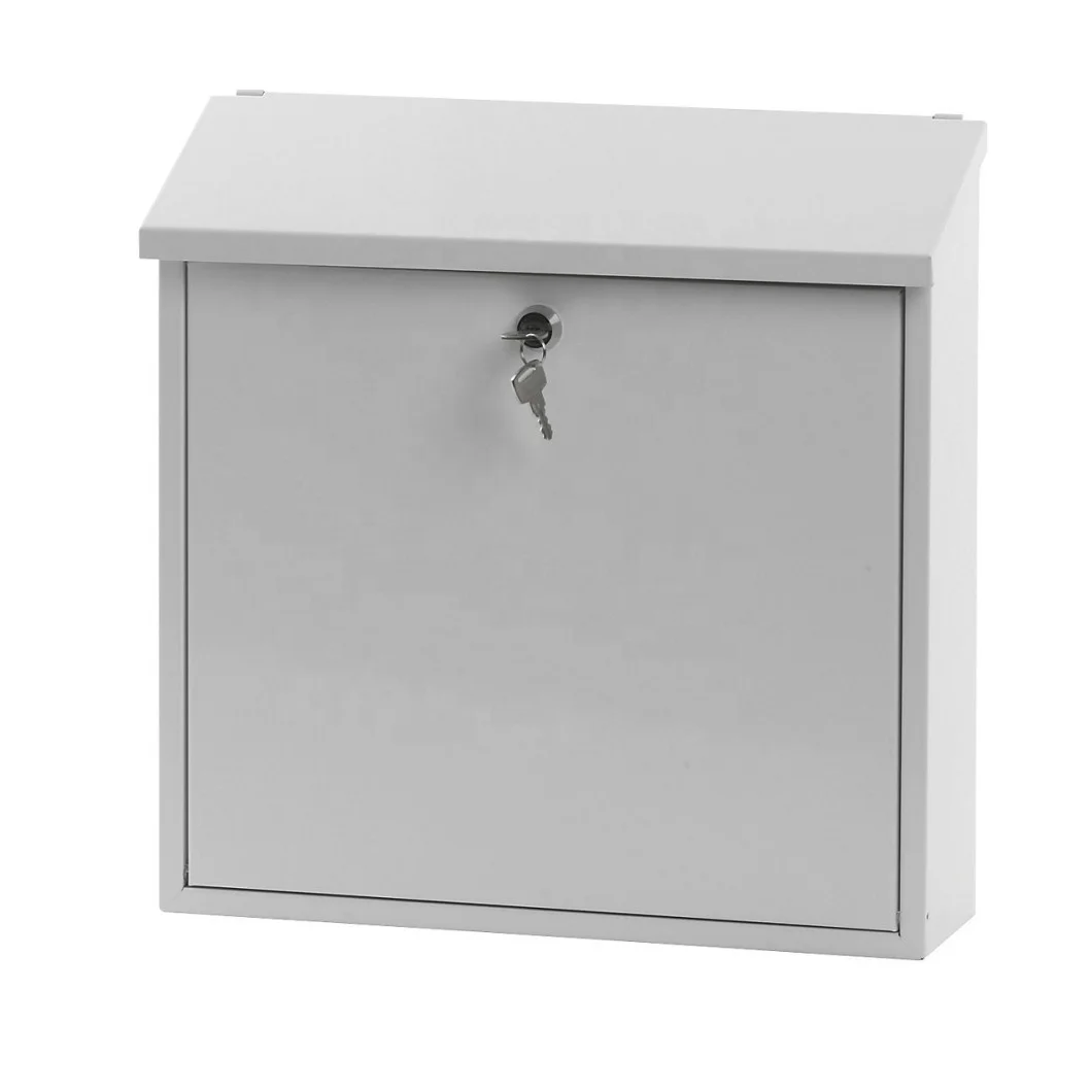 Cast Iron Euro Royal Mail Post Box Postal Boxes Black Wall Mounted British Mailbox Lockable Letter Enclosure