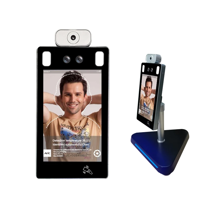 Factory direct price 8 inch infrared- android 7.1 tablet face recognition camera non-contact thermometer