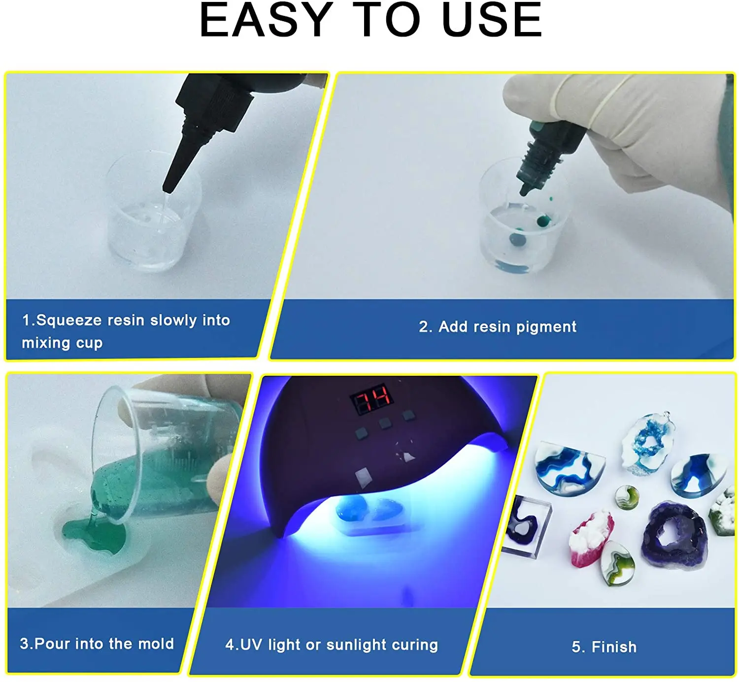 Good Quality Clear Crystal Flexible Doming Resin Uv Resistance Resin