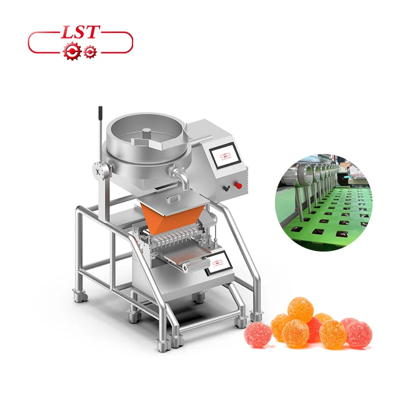 2024  LST new design Table Top auto sugar cooker and candy machine depositing machine for chocolate gummy hard candy production