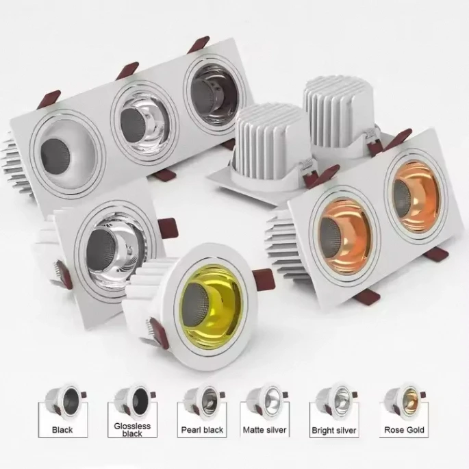 Factory Outlet Modern Aluminum Recessed Light Spot Round Recessed Cob Down Light For Showroom Light