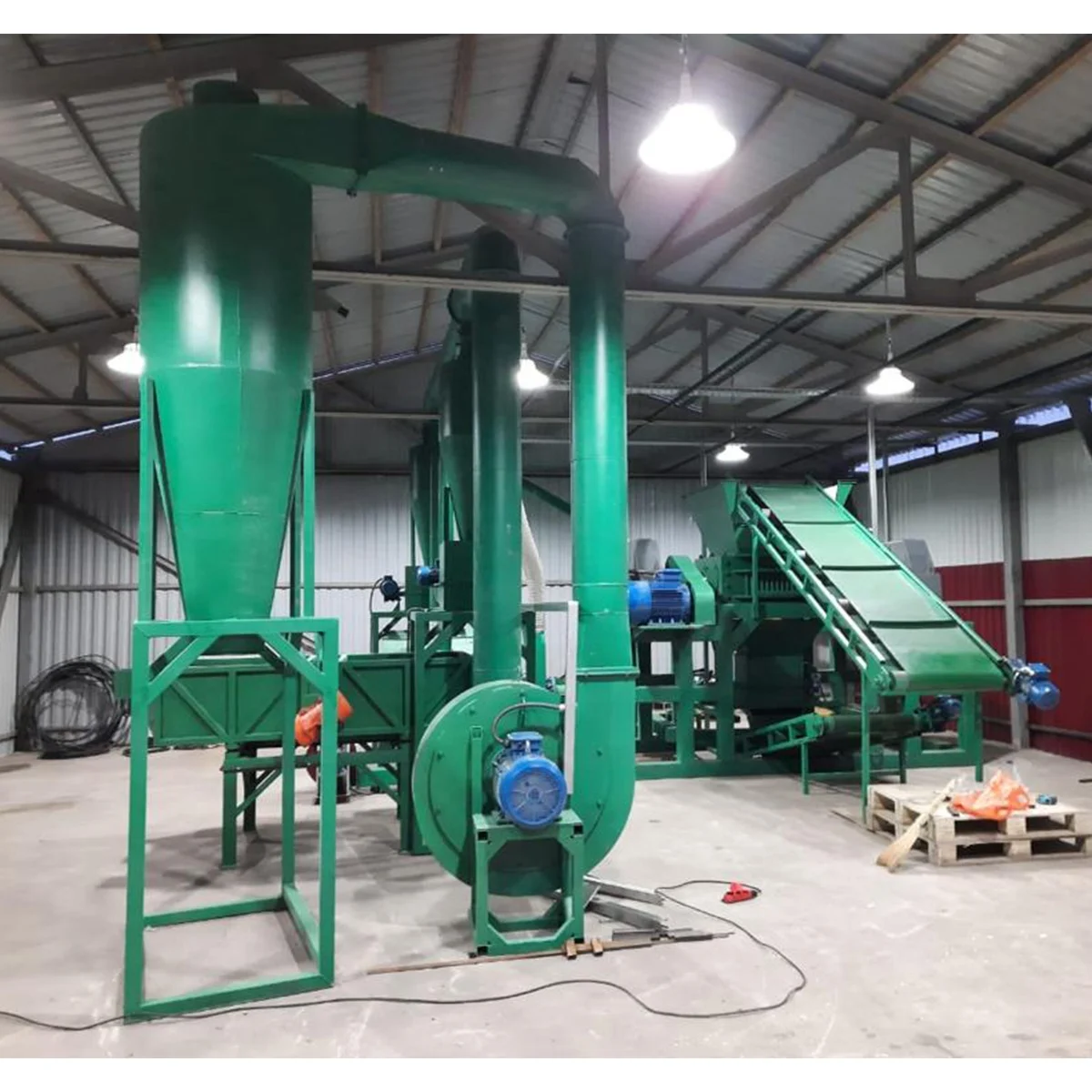 Used car tires recycling plant ATR-500 for used tires processing and extract metal and textile cords