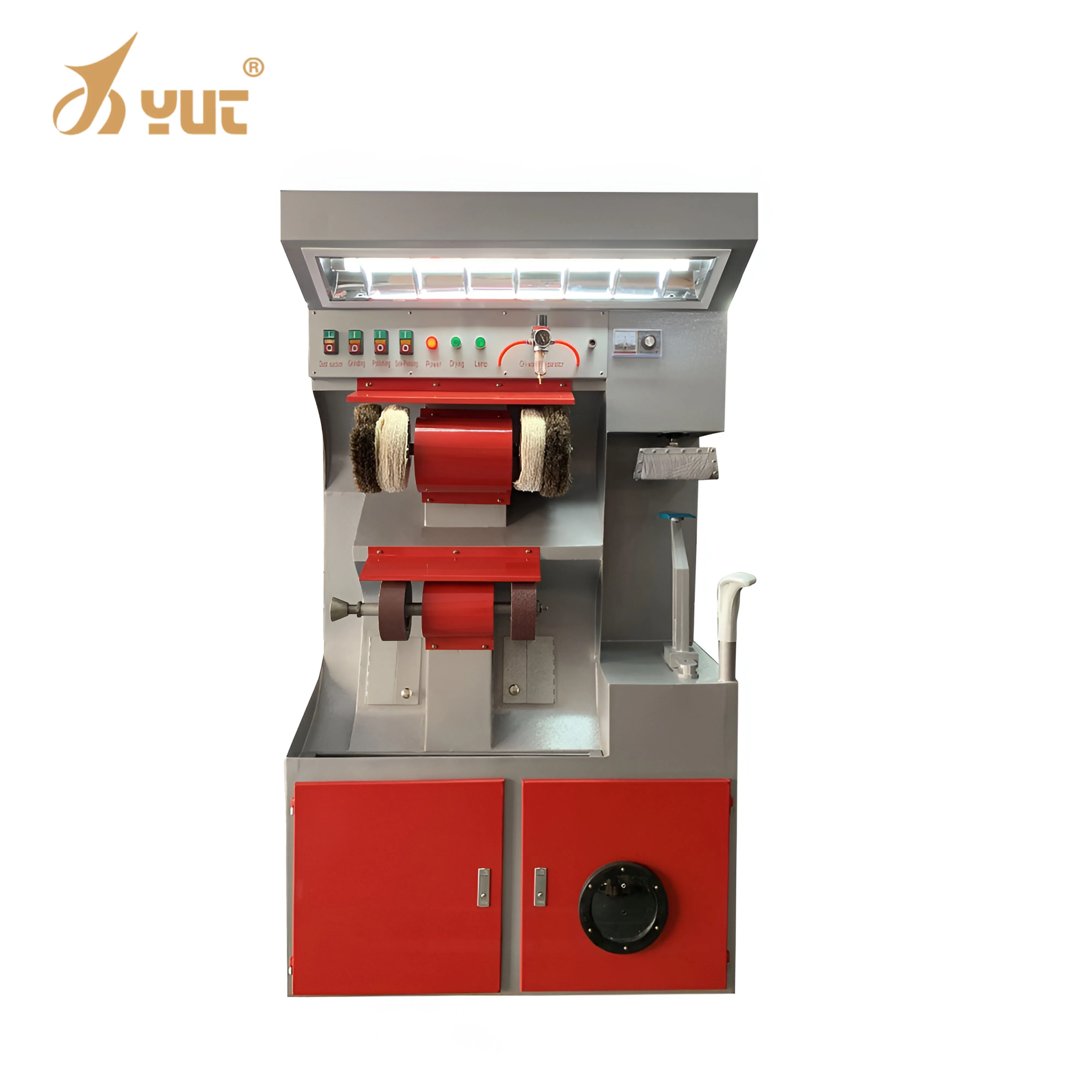 Shoe shine waxing grinding &sole pressing all in one shoe repair machine with dust collection Shoe repair machine