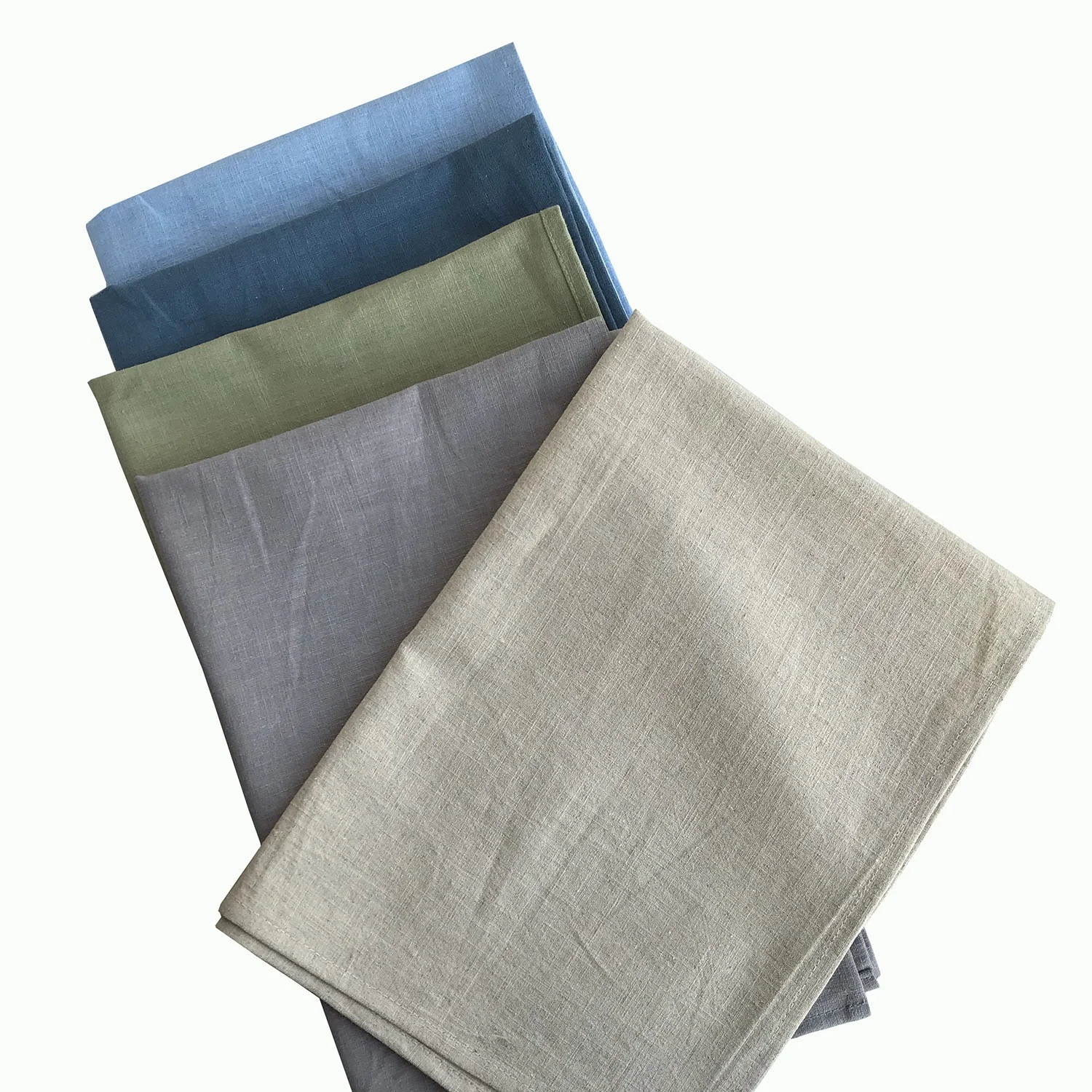 DUOLAI  Wholesale Custom Solid Pure French Linen Hemp Insulated Placemats Tea Towel Cloth Napkins Dish Towels For Kitchen