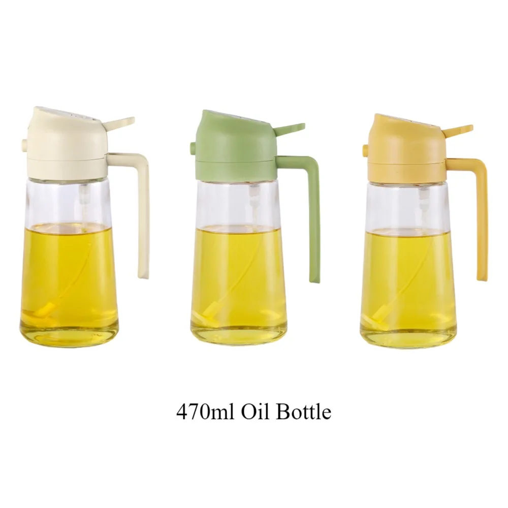 2 In 1 Kitchen Baking Olive Oil & Vinegar Spray Mister Bottle Oil Spray Bottle With Pour  Nozzle