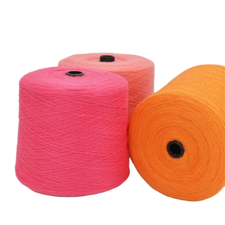 Cheap Wholesale Blend Yarn Hot Selling  Yarn For Knitting 28NM/2 70% Recycled Polyester 30% Bulk Acrylic Wool Dyed Yarn