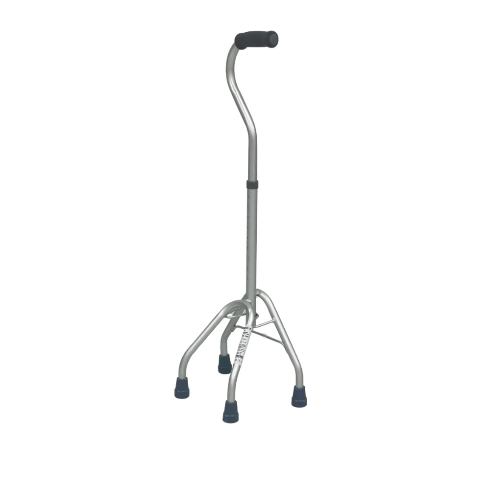 Bliss Medical Elderly Walking Stick Telescopic Aluminum Adjustable Height Quad Cane Four-legged Crutches For Non-slip Cane