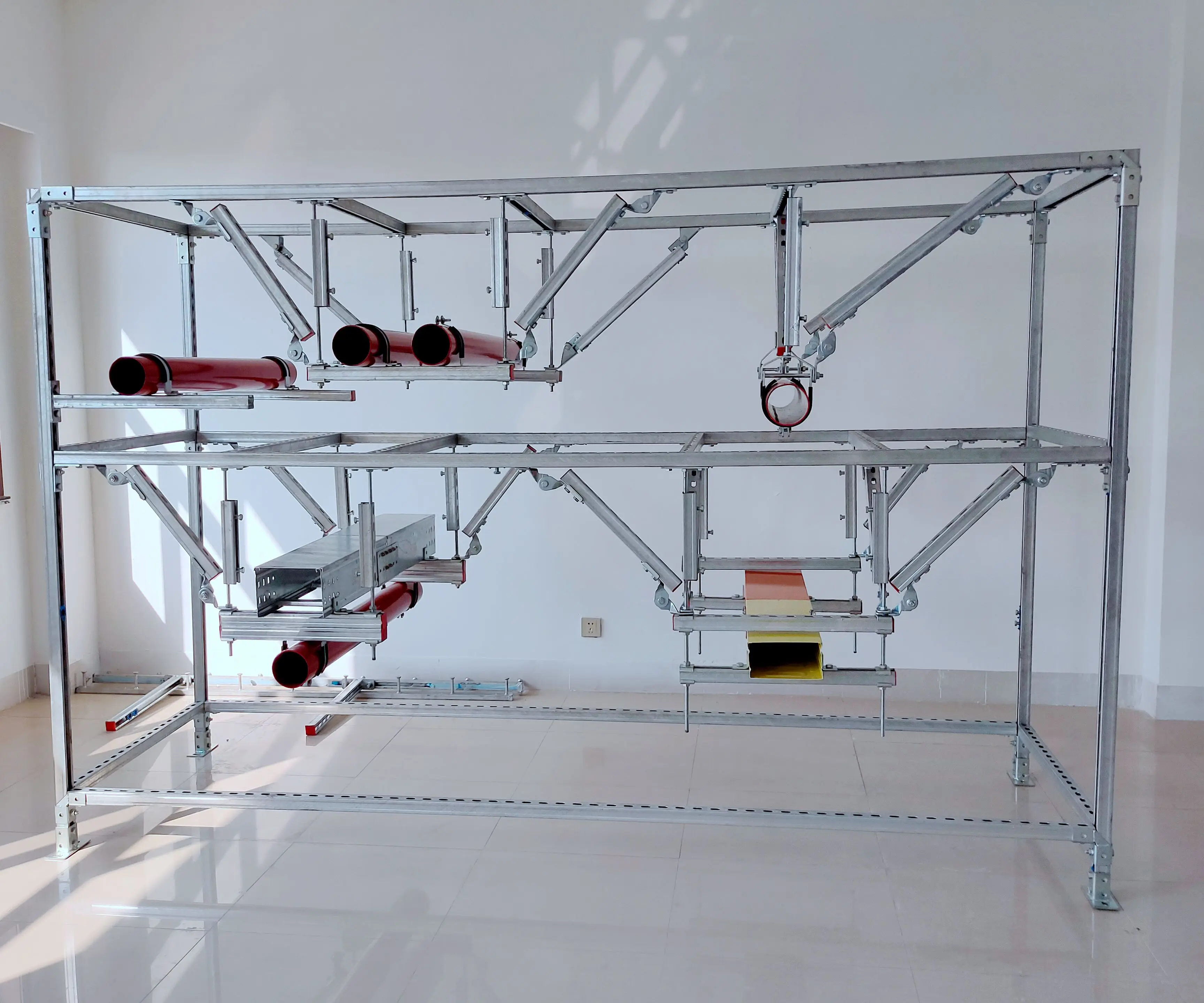 Direct Supply Customized seismic stabilizer bracket powder coated cable pipe clamp strut channel