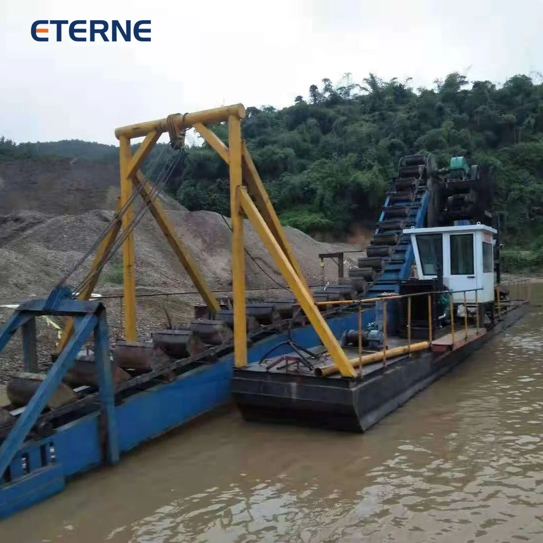 ETERNE Dredging Machine Ladder Dredge Sand Gold Mining Chain Bucket Dredger
