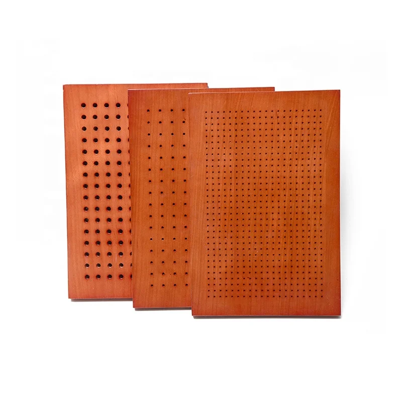 Leeyin Fire Retardant Acoustic Boards Walls Perforated Wood Wall Panels Acoustic Panels