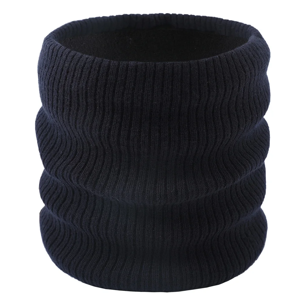 Neck Warmer Fleece Lined Tube Scarf Thicken Knitted Neck gaiters