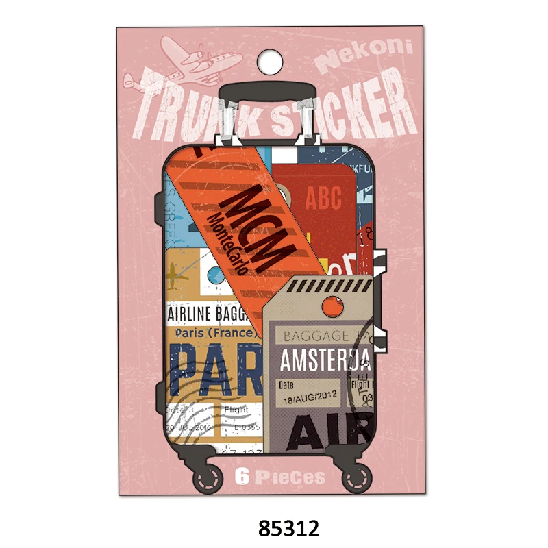 Nekoni Waterproof Stickers Aesthetic Original Stickers Trunk Suitcase Decorative Self Adhesive Decals for Luggage Stickers