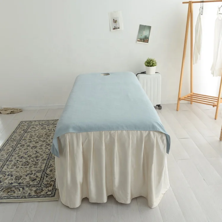 Massage Table Skirt Massage Sheet with face hole Bed Skirt quilt cover pillowcase beauty salon bedding sheet