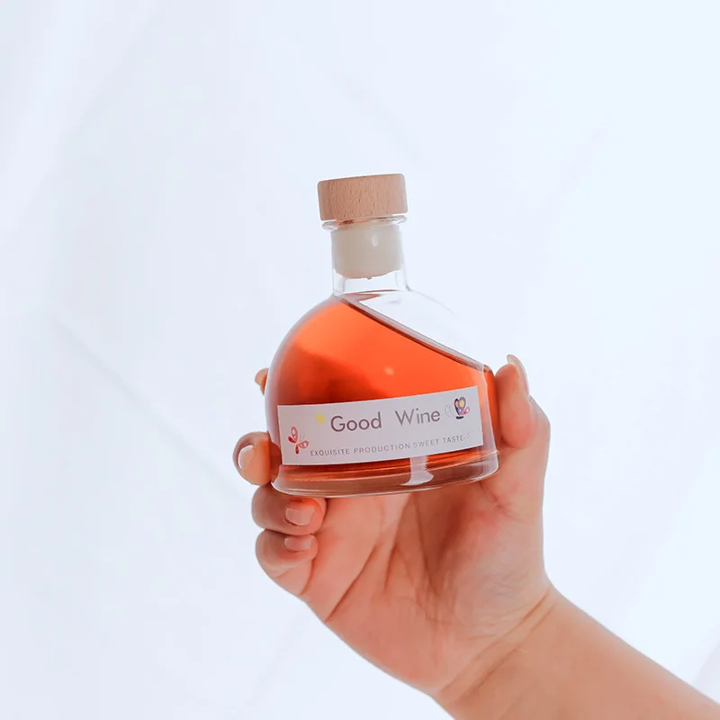 Wholesale 50 100 150 200 250ml High-end Japanese Wine Whisky Vodka Thickened Frosted Glass Cork sealed Tequila Bottle