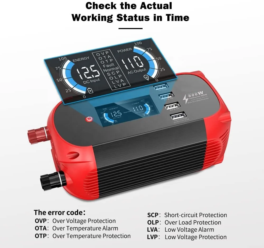 New Generation Of 12v-500w Intelligent Multi-function Modified Sine Wave Inverter Solar Inverter Car Home Inverters Converters