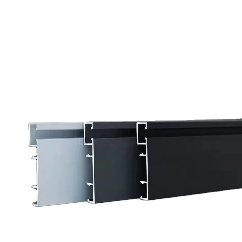 Hotel Customized Drop Shipping Free Sample Aluminium Powder Brushed Wood Grain Aluminum Baseboard LED Skirting