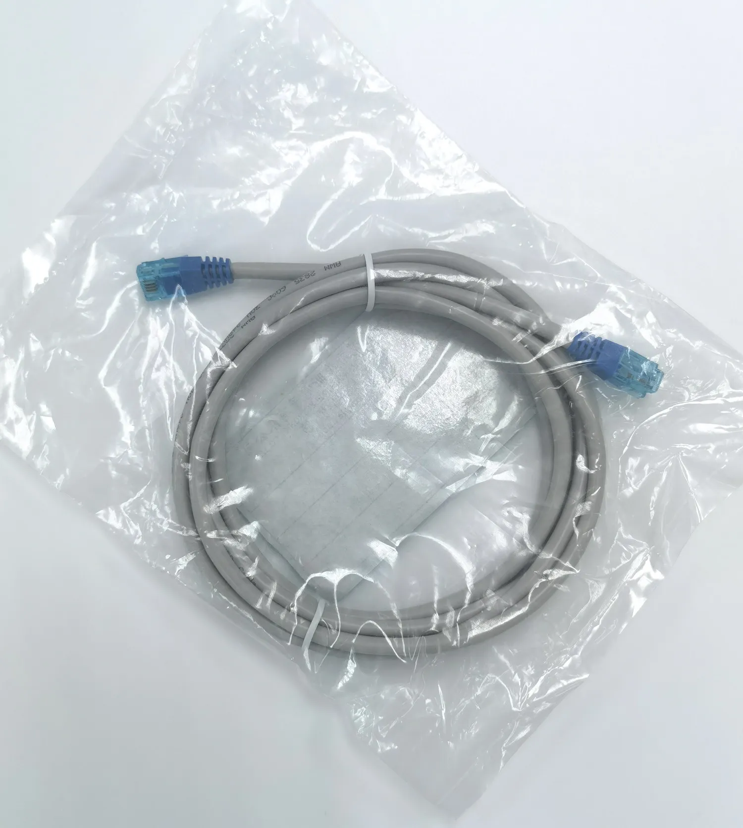Telecommunications Round Cat5e UTP 24AWG Network Cable 2 Pairs twisted Grey Cable with RJ11 light blue connectors FX-LPP-6P4C-2M