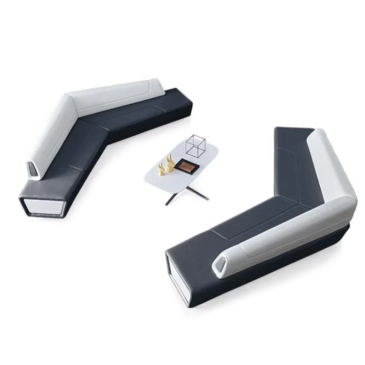 Modern Contemporary Italian Design Office Furniture Fabric L Shape Corner Sectional PU Sofa