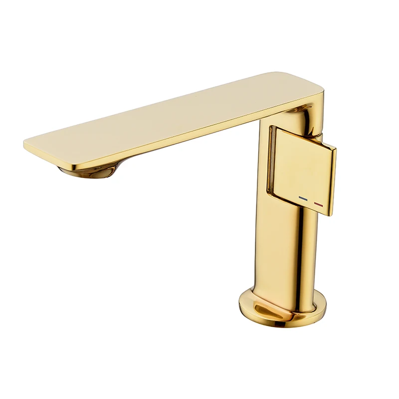 Unique Sps Design Hot Cold Water Basin Faucet Faucets Bathrooms Sink Black Brass Gold Mixer Taps For Bathroom