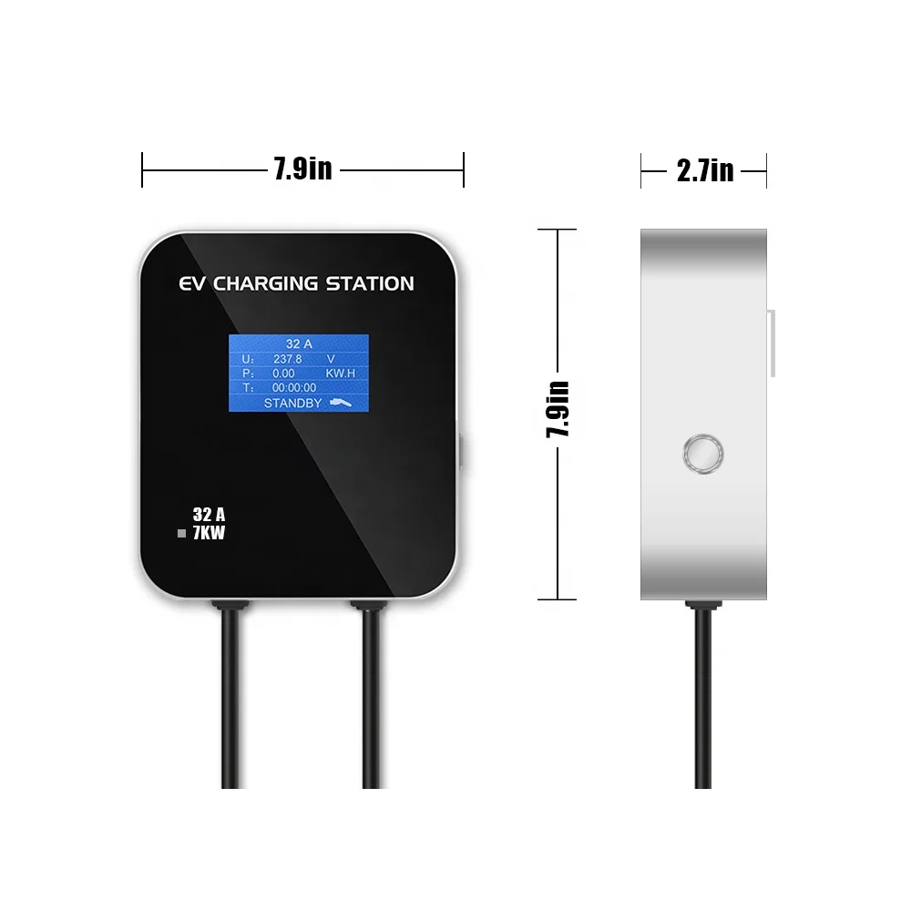  Teison 32A 3 фазы 7.4kw wallbox home ev зарядное устройство тип 1 для
