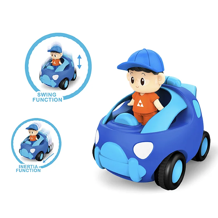 2021 Wholesale Cartoon Boy Inertia Car Friction Power Kids Mini Cartoon Toy Car
