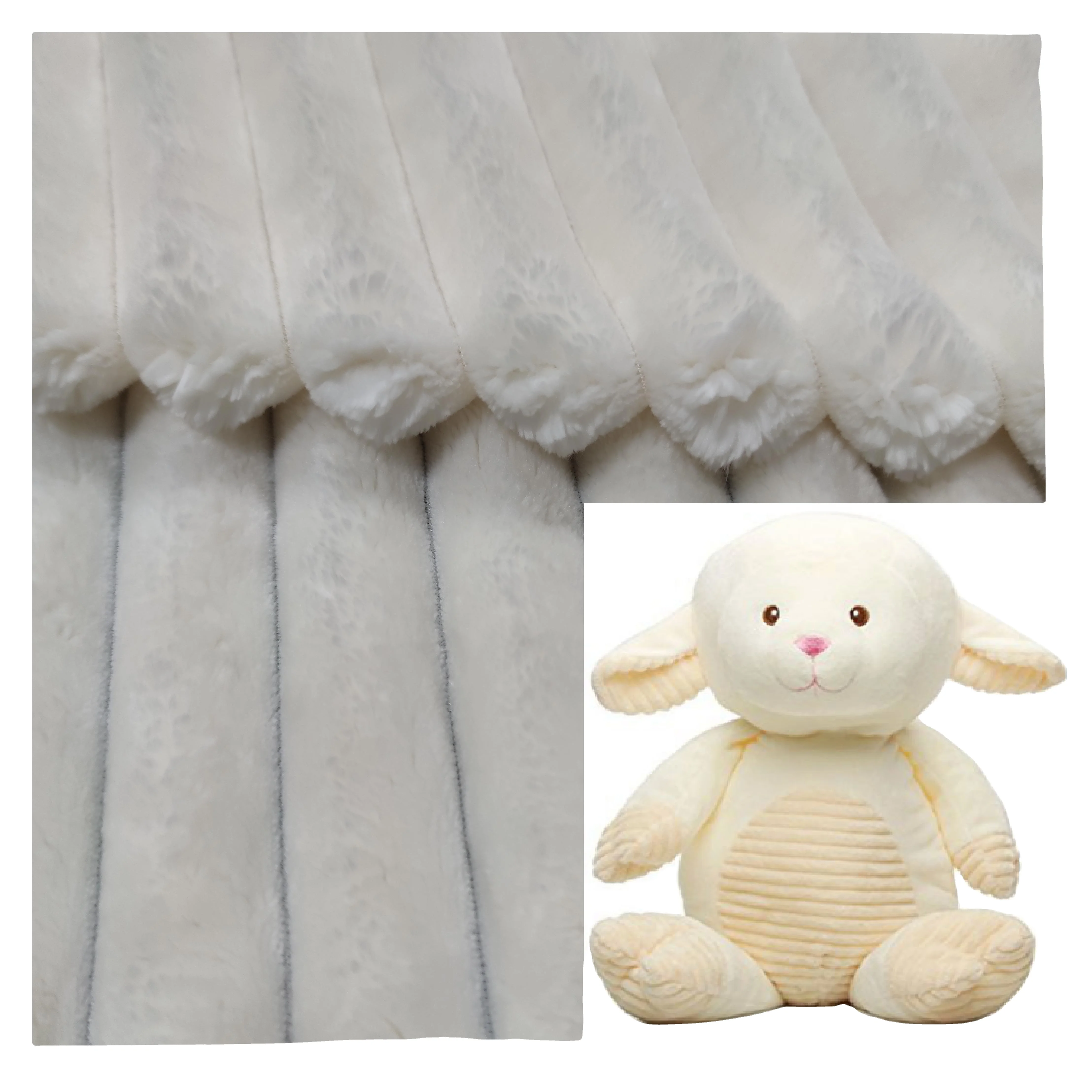 Polyester knitted double sided single sided flannel vertical corduroy pet house decorative velvet fabric