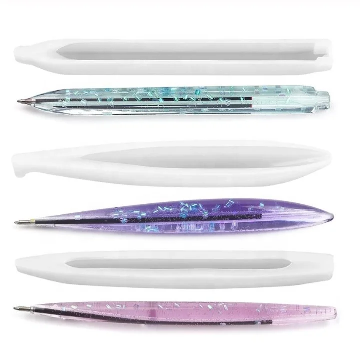 
Ballpoint Pen Transparent Silicone Mould Dried Flower Resin Decorative Craft DIY Ballpoint Pen Mold Epoxy Resin Mold for Jewelry 