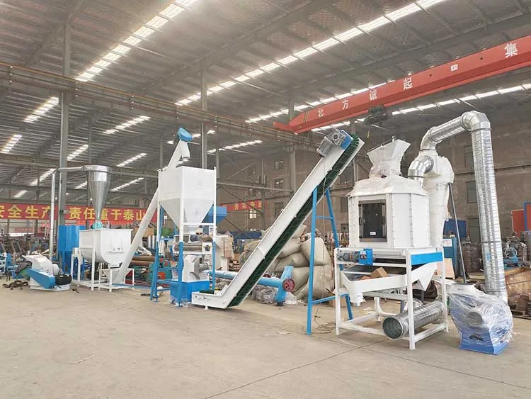 1-2t/h animal poultry cattle straw pellet making processing machine chicken feed production line for farm husbandry equipment