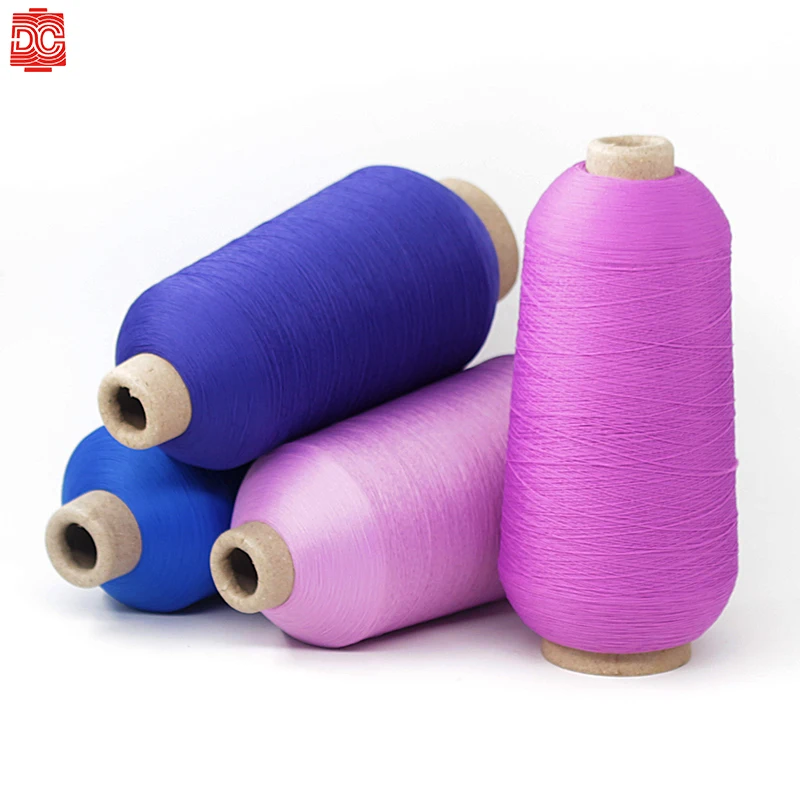 
100d/24f/2 high stretch polyamide 6 nylon crimp yarn for overlocking with O-OEKO TEX 