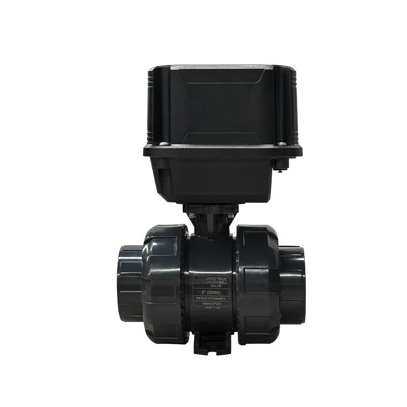 solar power built-in battery Professional Two Piece PVC Ball Valve for Agricultural Irrigation