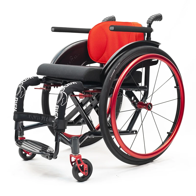 Sports Lightweight Aluminum Alloy Manual Wheelchair with Quick Release Portable Folding Backrest for Travel Home Use