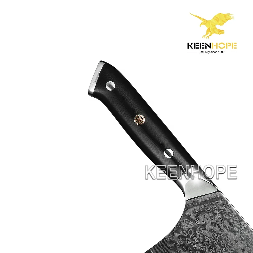 HEROISM- 67 Layers Damascus Steel With VG10 Core 7 Inch Chinese Cleaver