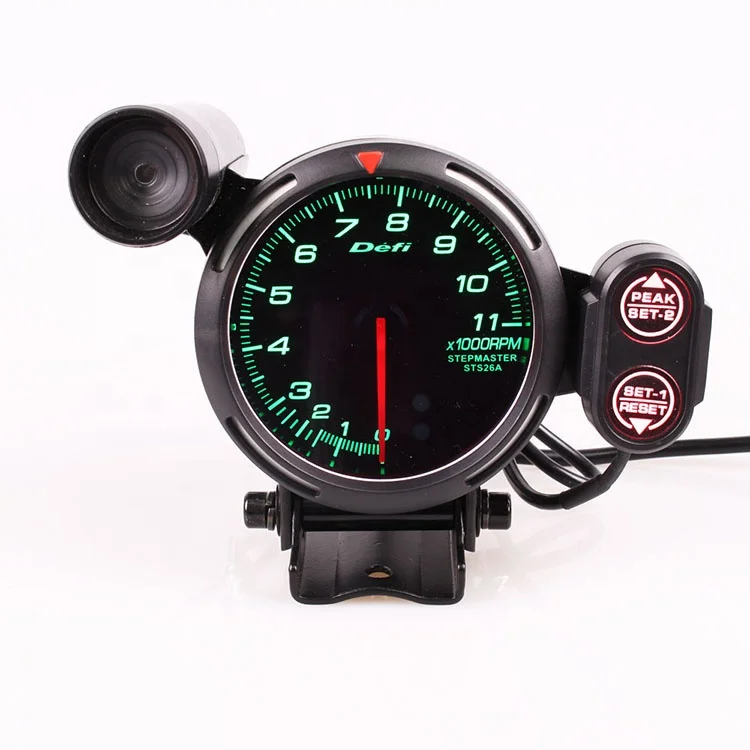 Universal 80mm Black Gauge Classic Car RPM Meter Tachometer