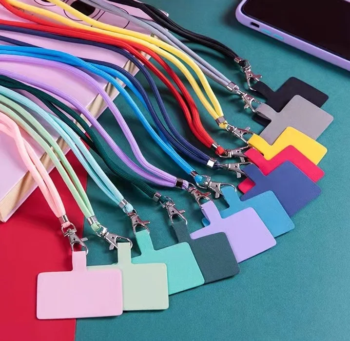 Универсальный полиэфирный ремень через плечо, шнур с накладкой для телефона, для ключа, Многофункциональный шнур