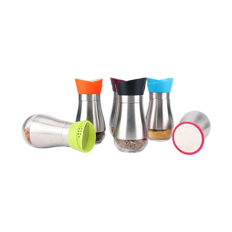 Шейкер для перца и соли новой формы, кухонные аксессуары с рукавом из нержавеющей стали