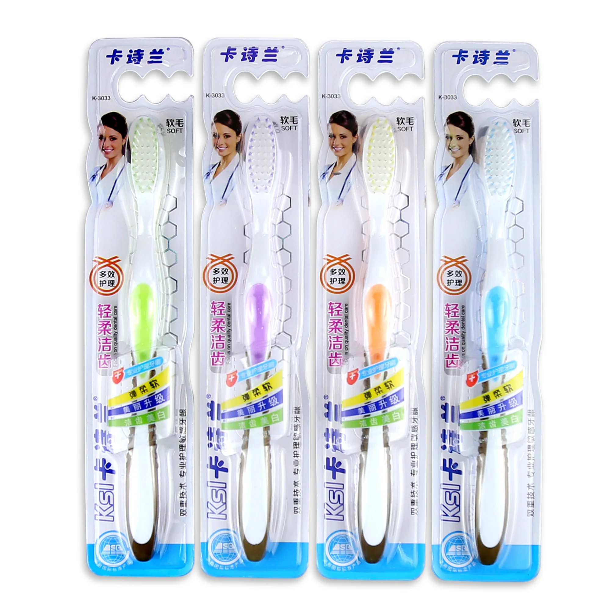 
Soft Bristled Adult Novelty Toothbrush with Tongue Cleaner from Yangchen Factory in Yangzhou China 