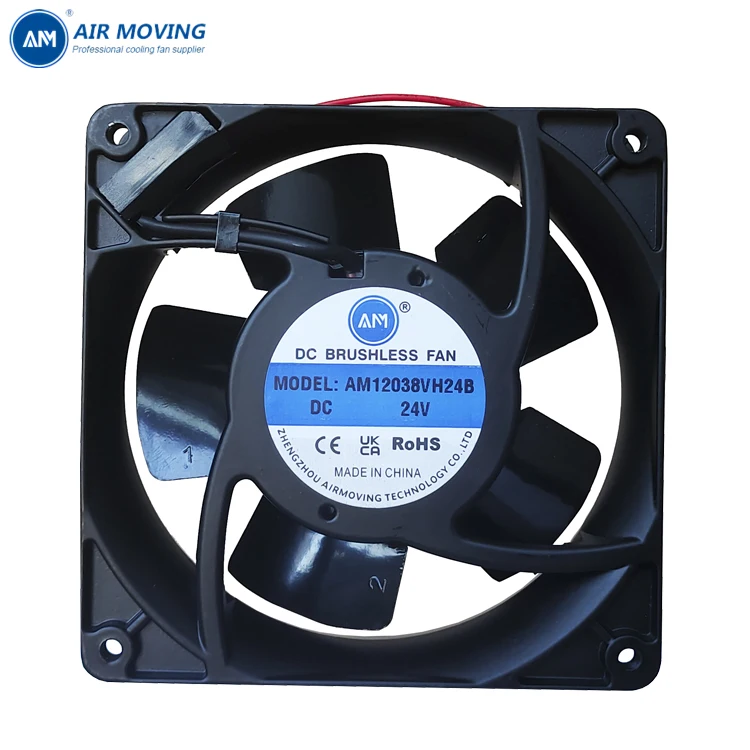 AM12038VH24B All Metal Fan DC 24V Fan 0.8A  19W 12038 120x120x38mm Axial Fan for Inverter