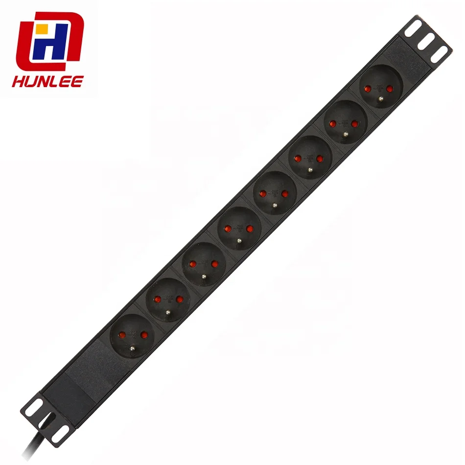 oem french 8 way rack 1u pdu power strip power distribution unit