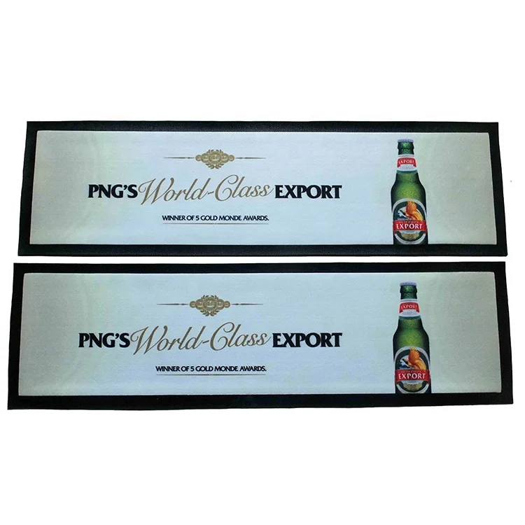 COOL Premium Rubber Service Spill Design barmat with custom printing bar mat felt top liquid absorbent glass drain mats mats