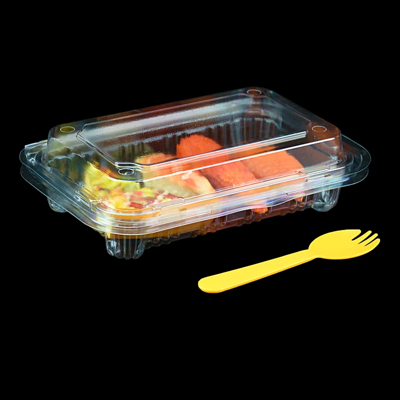 Clear Disposable Plastic Food Box Fruit Container Packaging with Lid