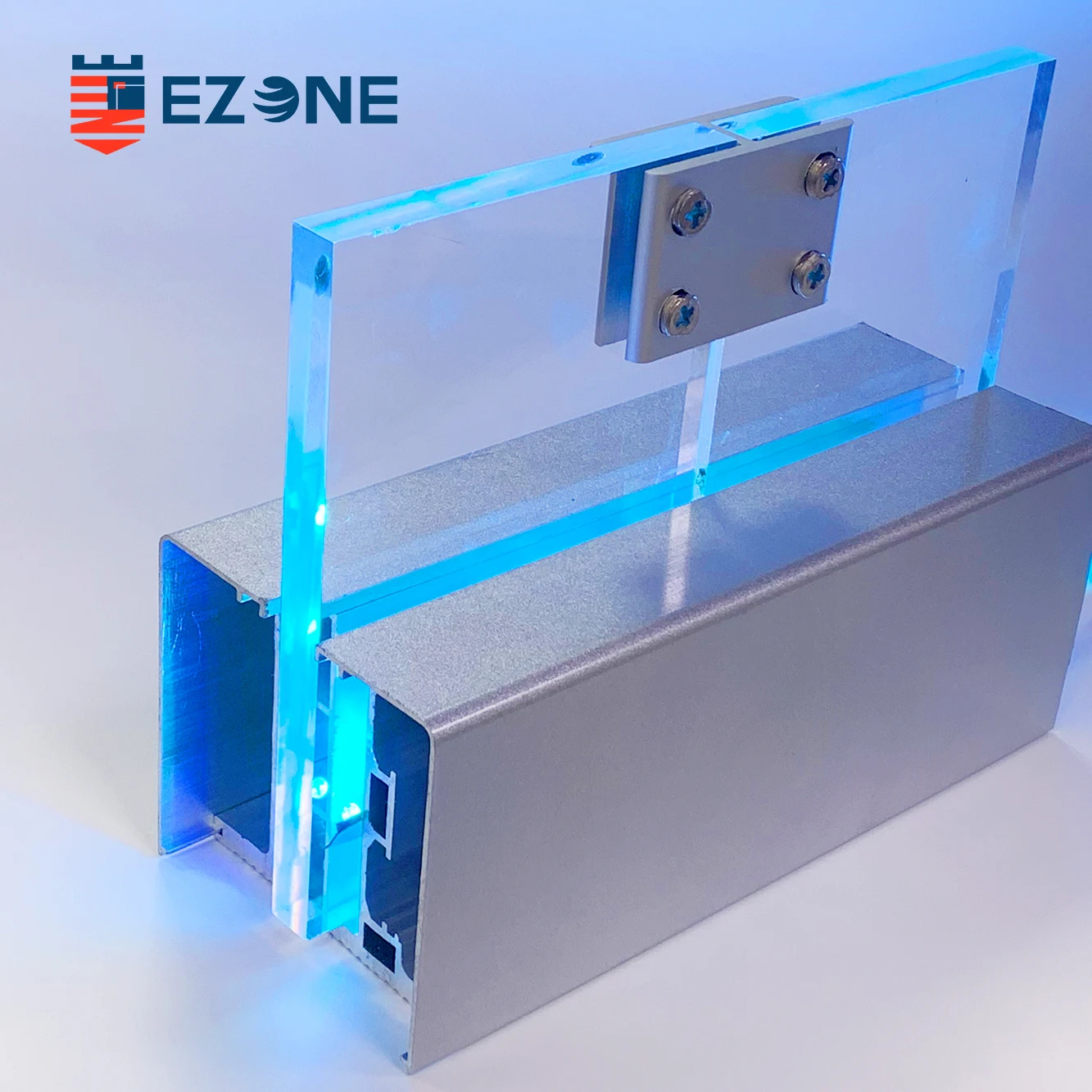 Aluminum Glass Railing Aluminium U Channel Profiles For Balcony Balustrade Glass Railing  With LED